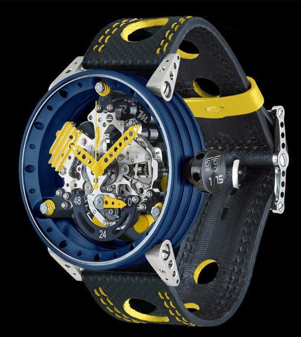 Luxury BRM R50 R50-VT-TJ blue PVD titanium yellow Replica Watch